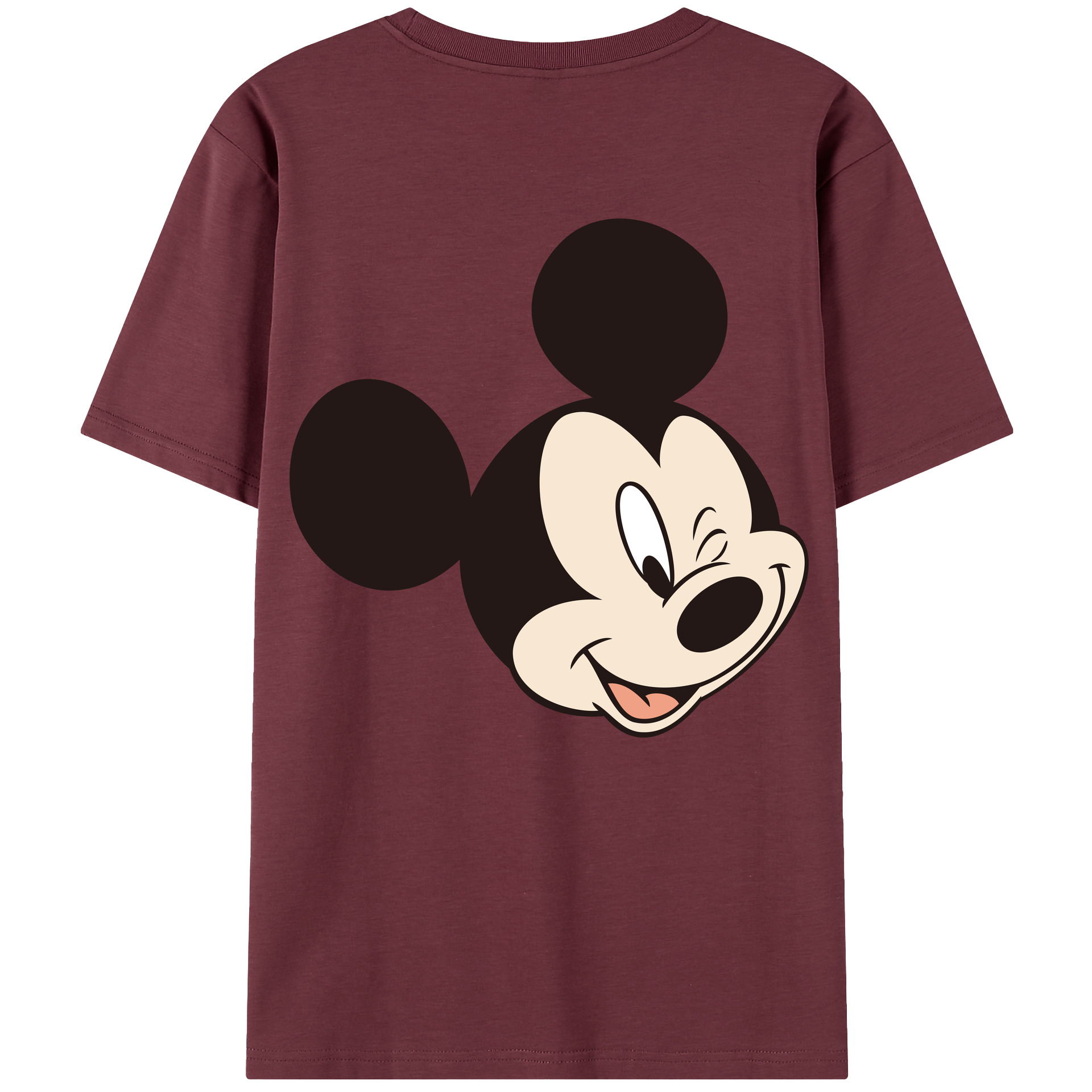 （画像用） ミッキーマウス Mickey Mouse 綿100％半袖Tシャツ（背面プリント）